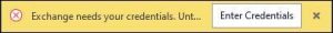 enter credentials