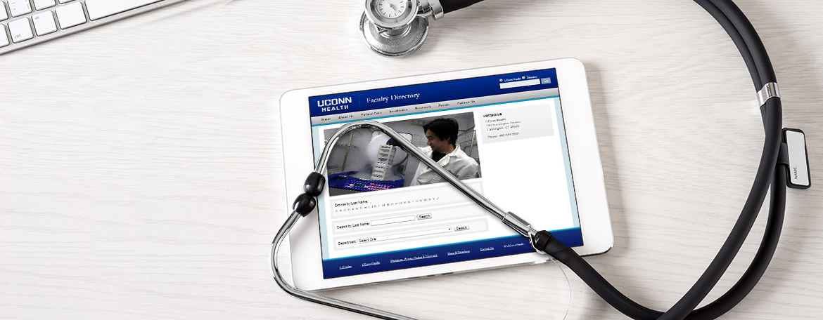 ipad with faculty directory