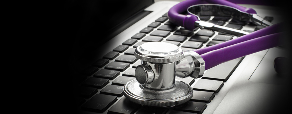 stethoscope on keyboard