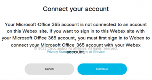 connect your account message