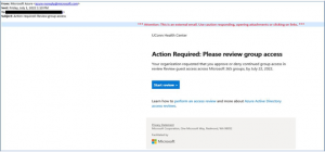 Guest Access Review Message