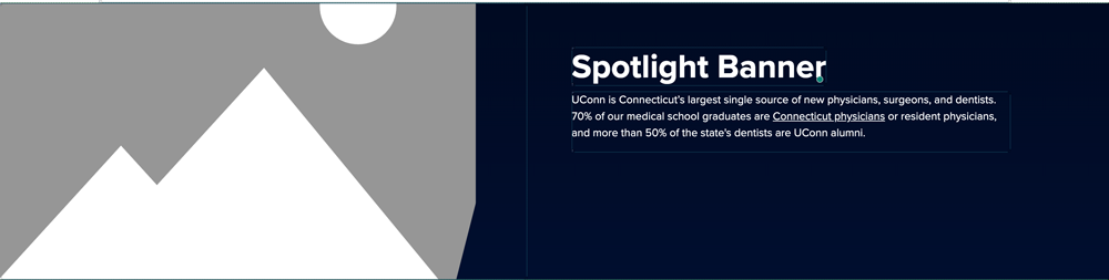 Spotlight Banner example